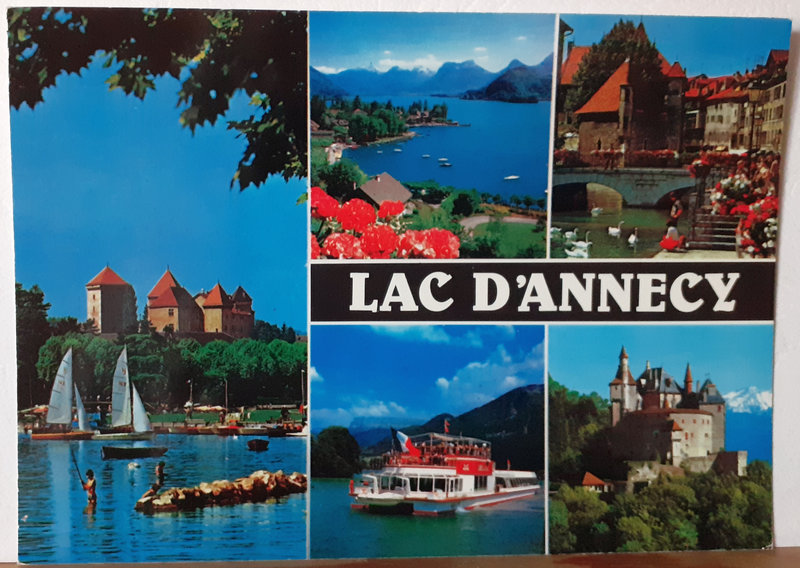 Annecy - lac - écrite et timbrée