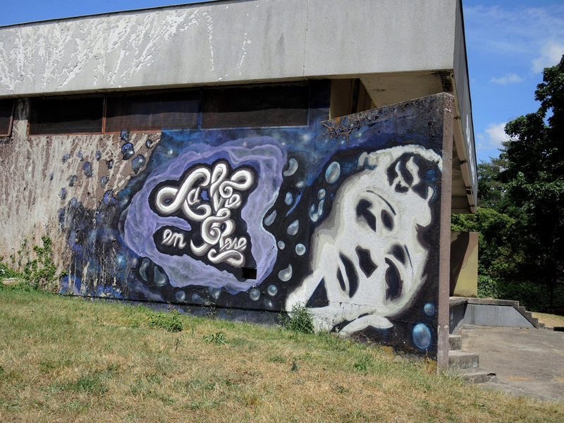 Street art city, parking mur, Piaf (03)