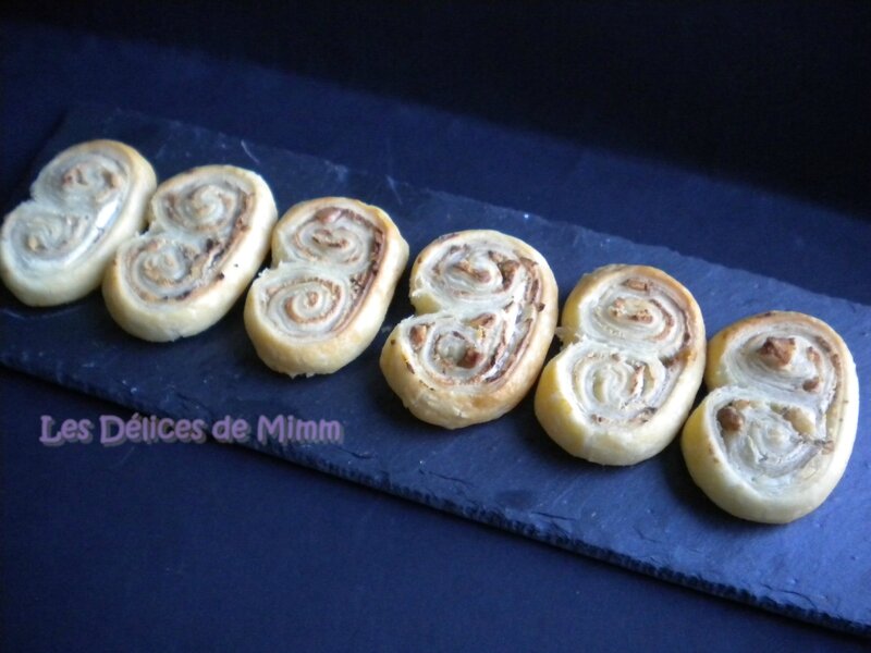 Palmiers feuilletés au fromage de chèvre, miel et noix 5