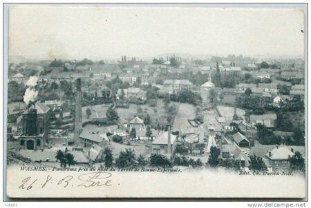 Carte postale Wasmes panorama du Terril du Pachy