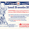 28 novembre 2015, le Souvenir Vendéen à <b>Chaudron</b>-en-<b>Mauges</b>
