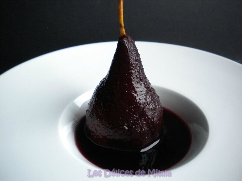 Poires pochées au vin rouge et aux épices 5