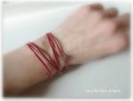 Bracelet cuir fuchsia 3