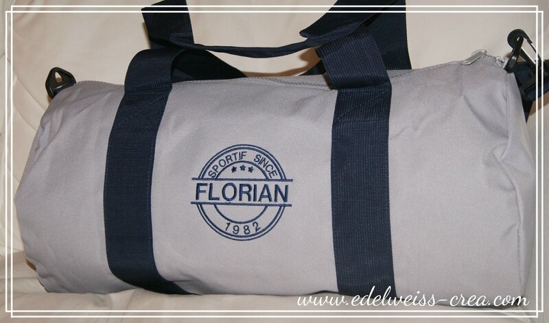 Sac polochon gris et marine - Florian sportif since 1982