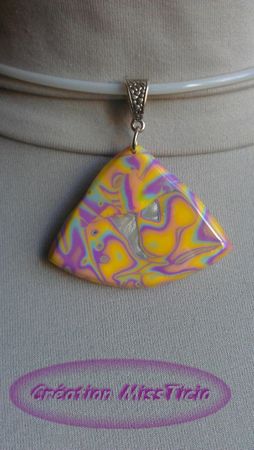 JP jaune,mauve, aqua pendentif PDP