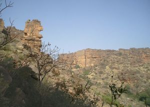 la crête de la falaise Pays Dogon Mali