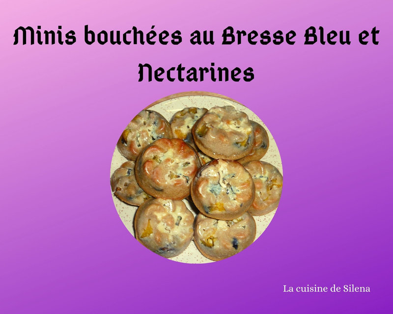 Minis bouchées au Bresse Bleu et Nectarines(3)