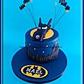 Gâteau Batman et sa <b>batmobile</b> !