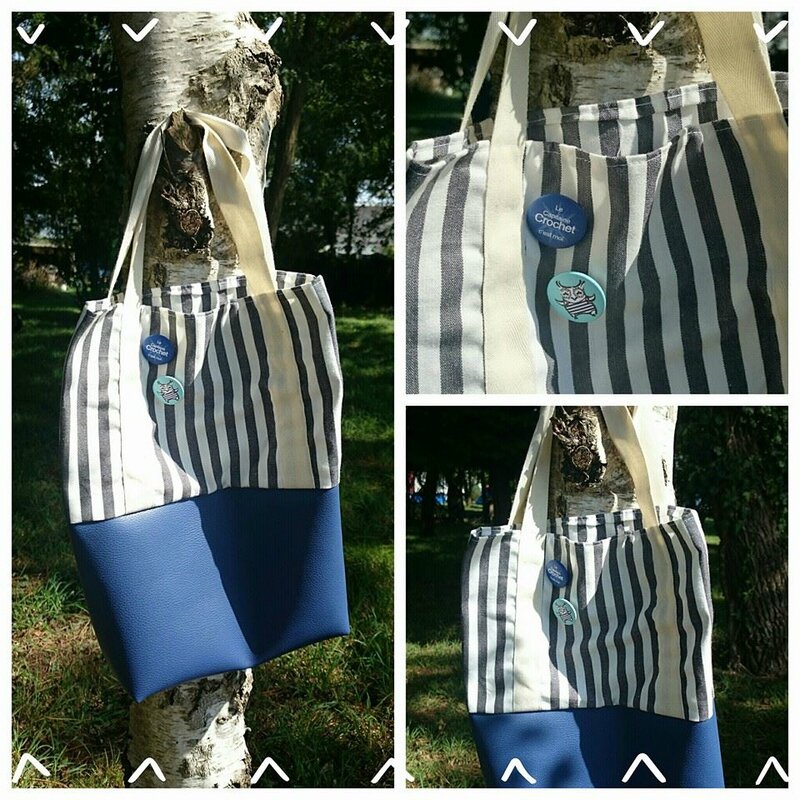 sac plage bleu