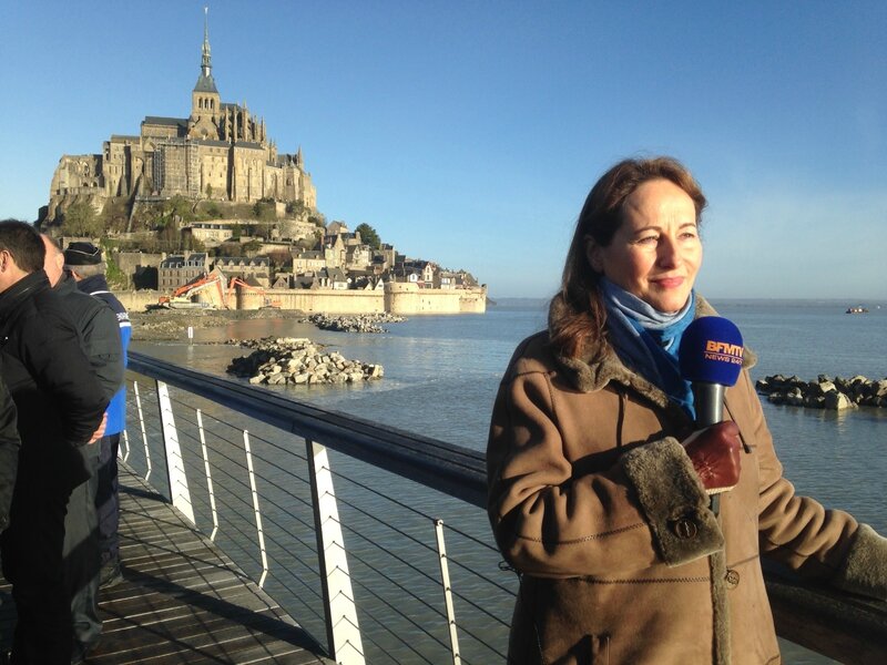 Ségolène Royal Mont-Saint-Michel février 2015 visite ITW BFM TV