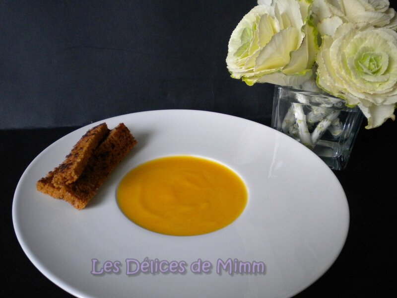 Crème de courge butternut et ses mouillettes de pain d’épices 4