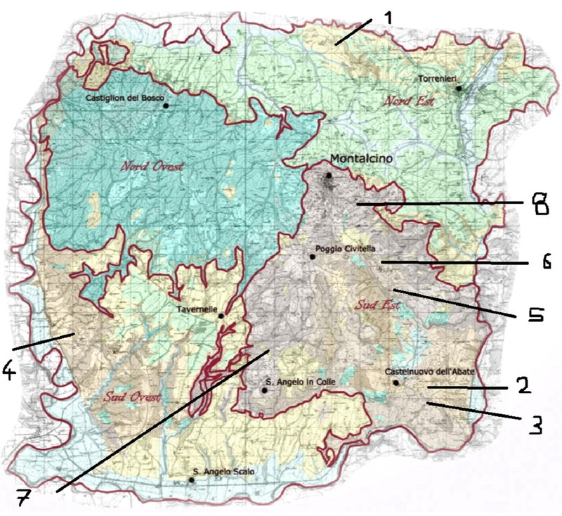 carte secteurs montalcino