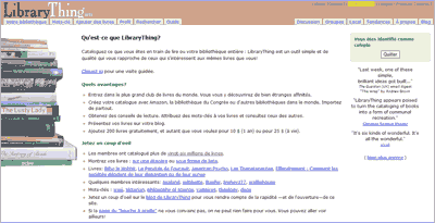 LibraryThing - Capture d'écran