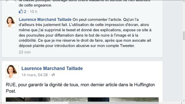 LaurenceTailladeMenaces