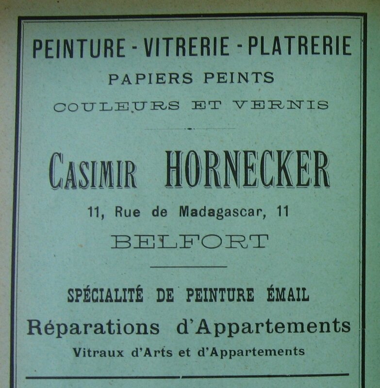 Publicité Hornecker 1912