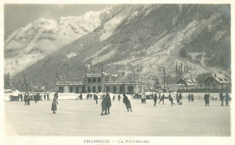 JO 1924 Chamonix CPA Patinoire
