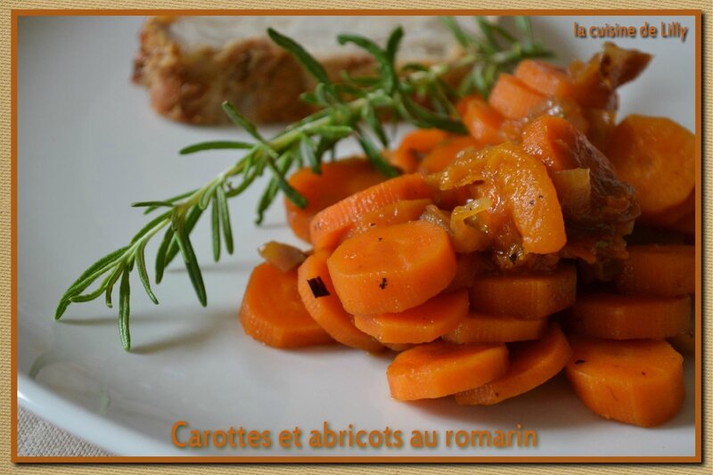 carottes et abricots au romarin