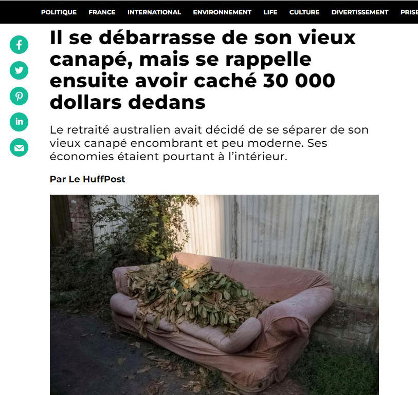 Un canapé qui coûte cher