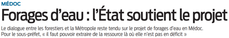 2021 10 09 SO Médoc Forages d'eau l'Etat soutient le projet