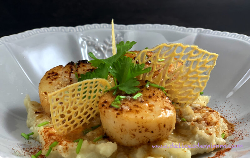 Noix de Saint-Jacques snackées sur purée de topinambours 5