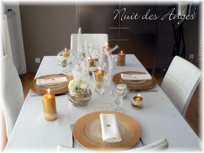Nuit des anges décoratrice de mariage décoration de table or 001
