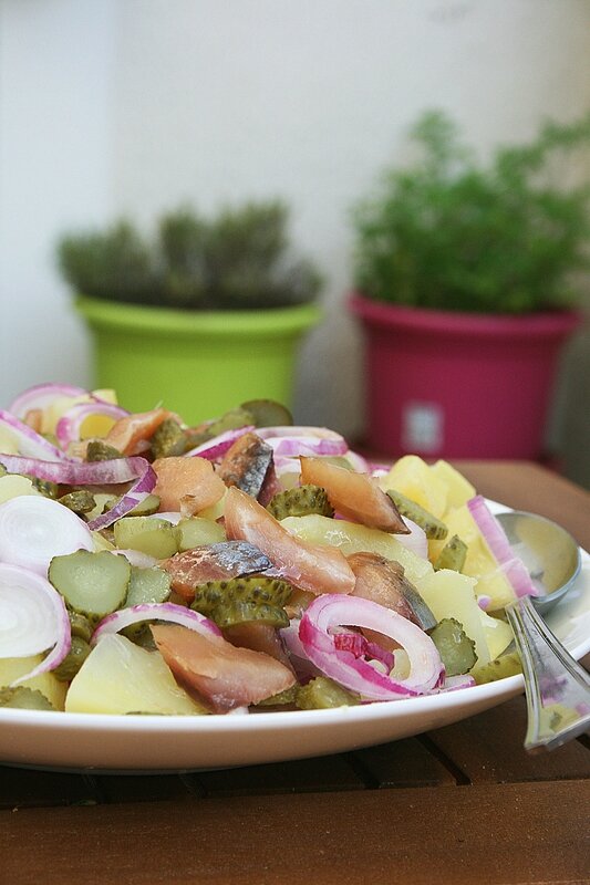Salade de pommes de terre au hareng - passion culinaire