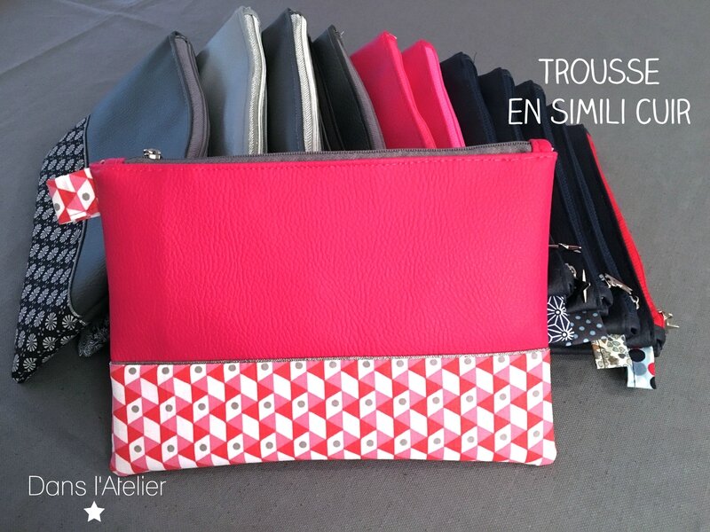 trousse en simili cuir