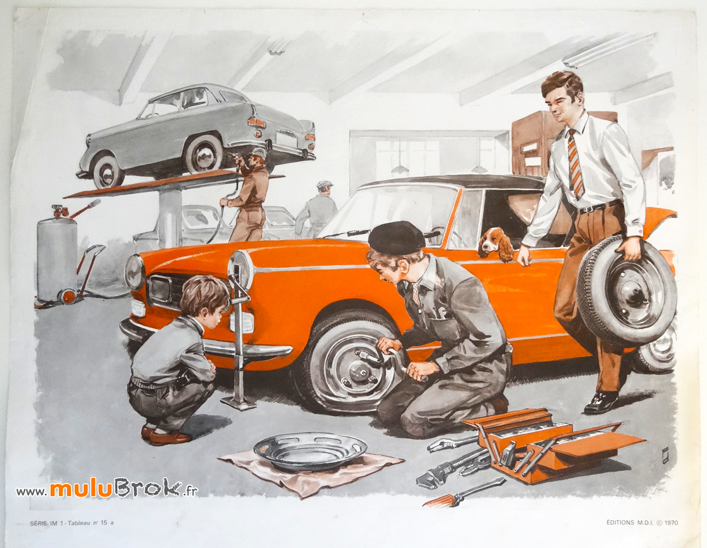Affiche-MDI-GARAGE-Voiture-rouge-1-muluBrok-Vintage