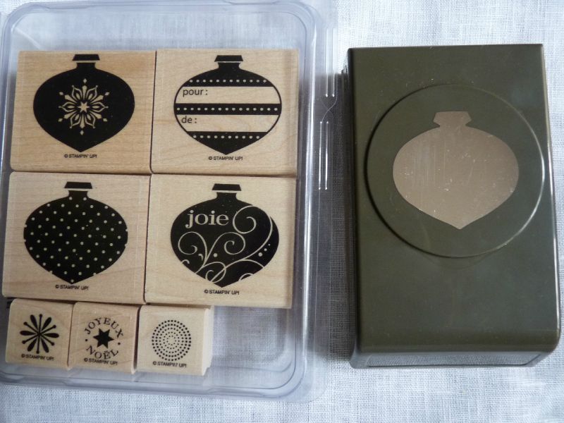 Boule de Noël tampons et perforatrice / Xmas ornement stamps
