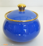 SERVICE-VILLEROY-BOCH-BLEU-OR-SUCRIER-muluBrok-Vintage