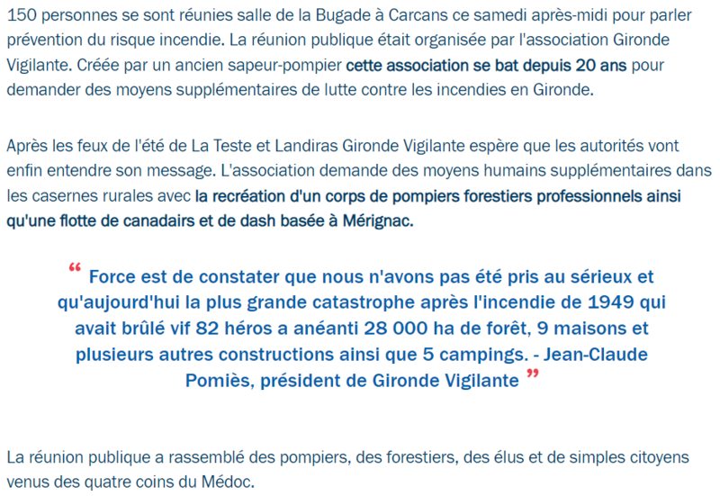 2022 09 03 Francebleu Cazrcans l'association Gironde Vigilante mobilise ses troupes autour de la lutte contre les incendies3