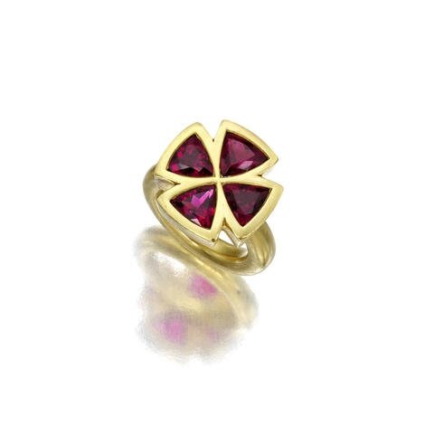 A rubellite and 22K gold ring, Amy Moss