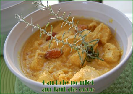 Cari de poulet au lait de coco, sans gluten ni lactose recettes Cari de poulet au lait de coco, sans gluten ni lactose