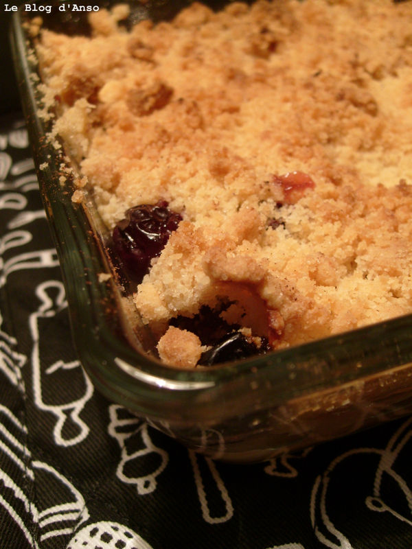Crumble pommes raisins