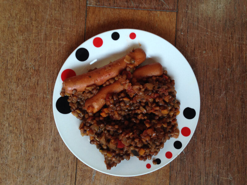 Saucisse aux lentilles