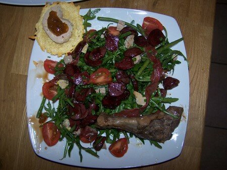 recettes entrees Salade tout canard