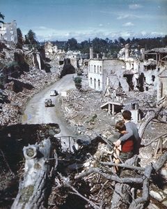 libération ruine 1944 Normandie
