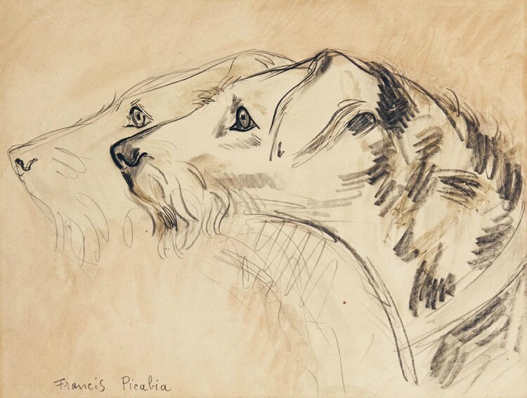 Picabia, 2 fox terriers, G