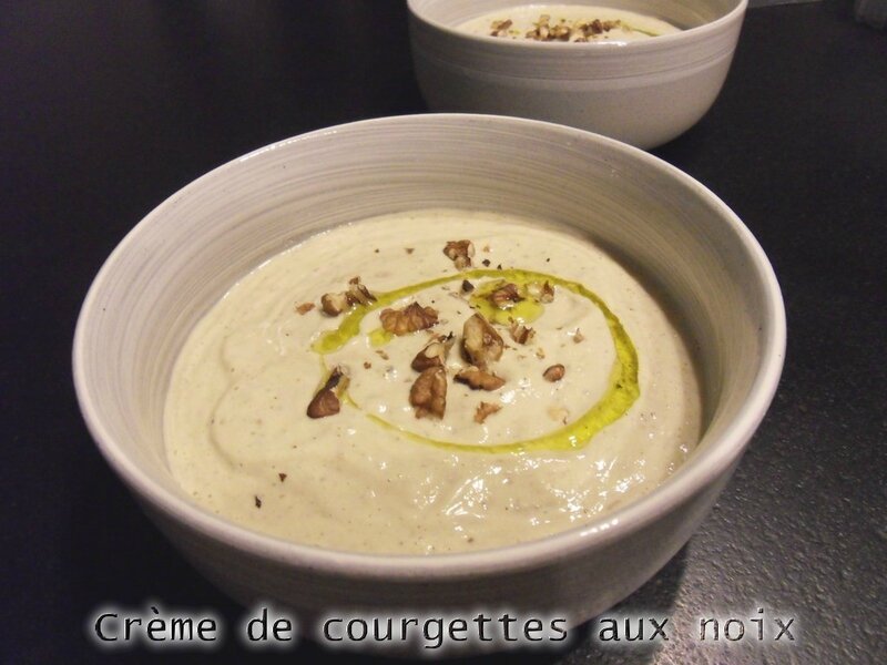 crème de courgettes aux noix