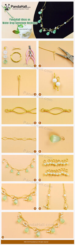 5-PandaHall Ideas on Water Drop Gemstone Necklace