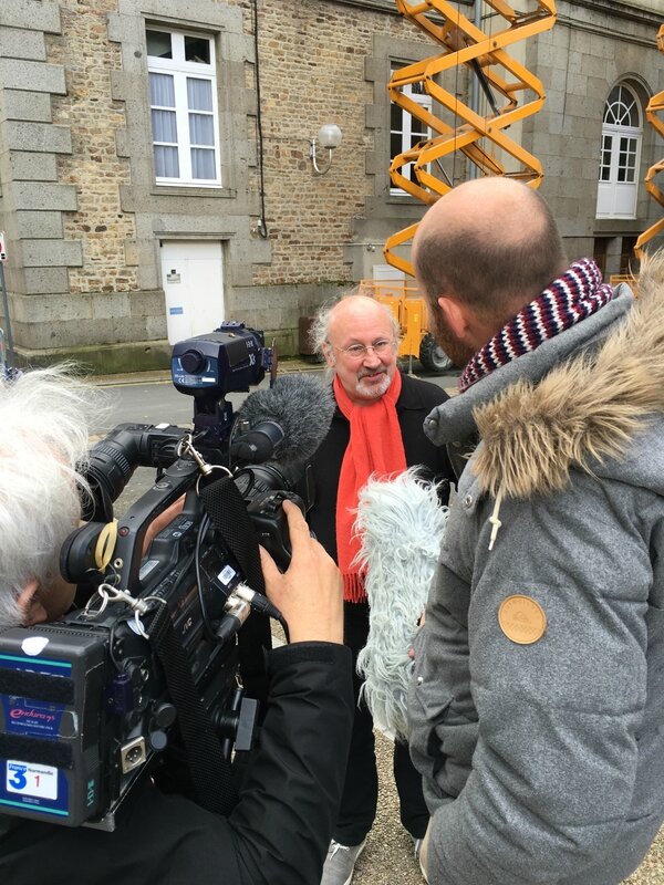 tournage série TV les Témoins Avranches 19 mars 2016 Alain Agostini régisseur général