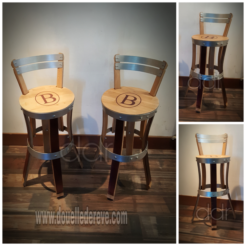 douelledereve, chaise de bar , tabouret de bar, chaise haute , chaise style industriel , mobilier industriel , chaise de cuisine , mobilier de cave , cave à vin , agencement cave, climatisation de cave,
