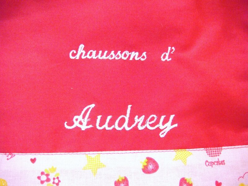 Sac à chaussons cupcakes Audrey zoom