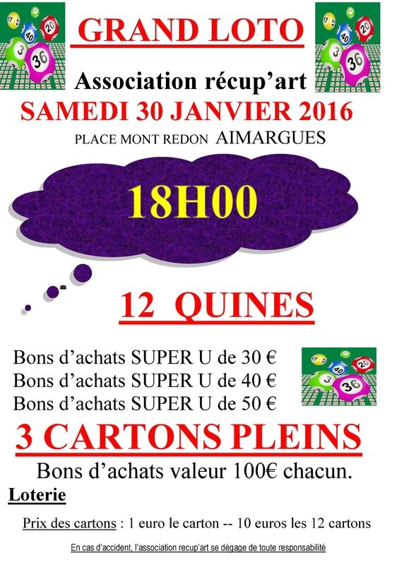 affiche loto recup'art