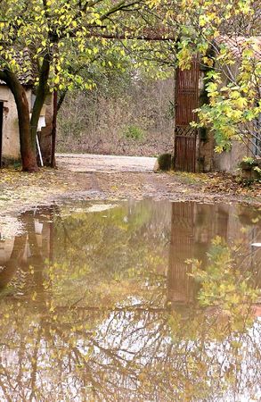 la cour du mas dans l'eau 2