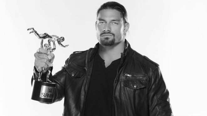 2014 WWE Slammy winners Roman Reigns;