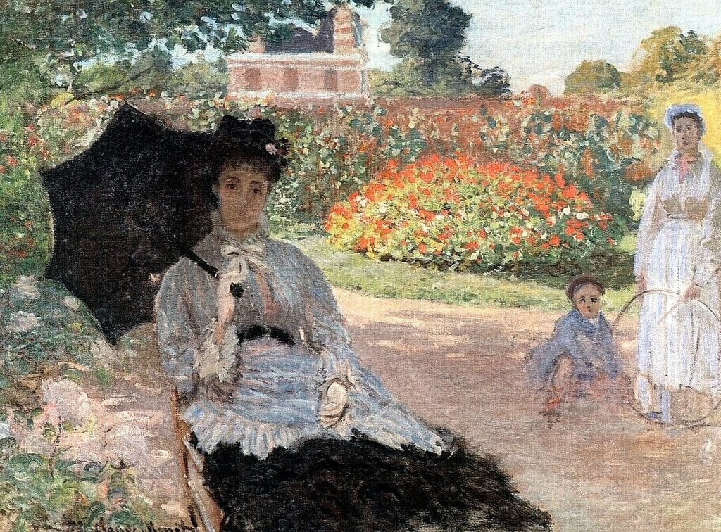Monet, Camille au jardin avec Jean et la bonne