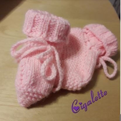 chaussons rose tite fille Isa1