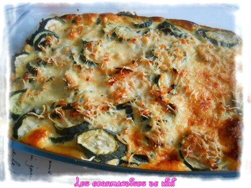 gratin de courgette et jambon au lait concentré non sucré