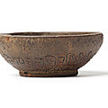 Three <b>Nepalese</b> rhinoceros horn bowls, 17th-18th century at Bonhams, 27 november 2018